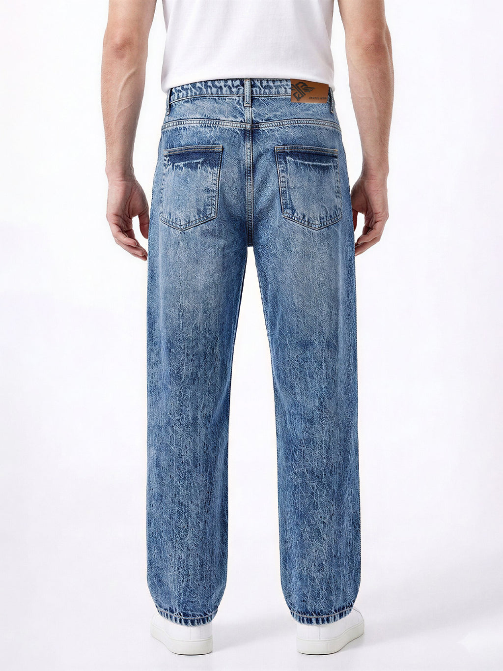 Blue Washed Relaxed Fit Jeans