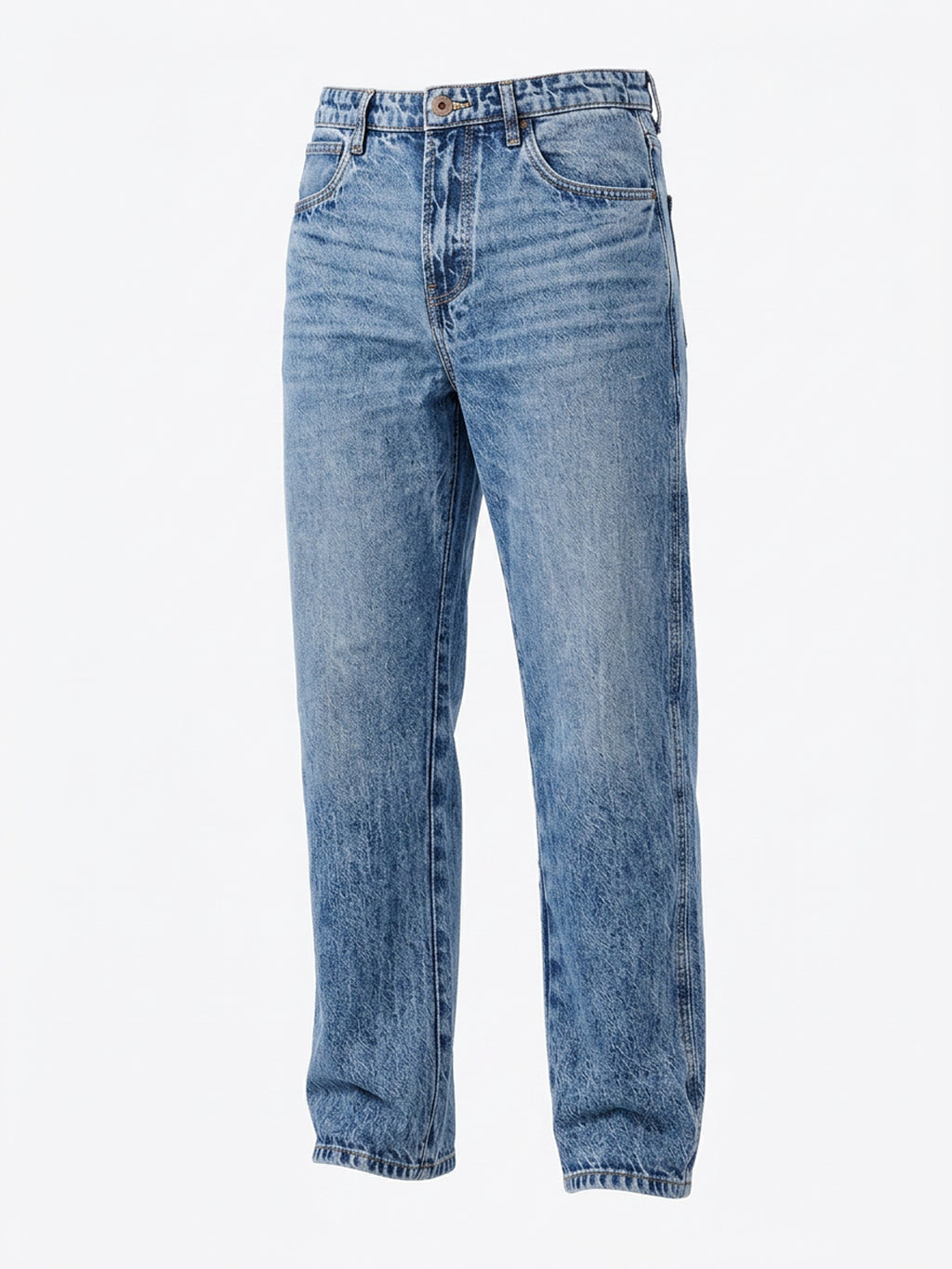 Blue Washed Relaxed Fit Jeans