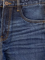 Dark Blue Washed Relaxed Fit Jeans