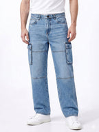 Light Blue Utility Cargo Denim
