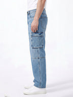 Light Blue Utility Cargo Denim