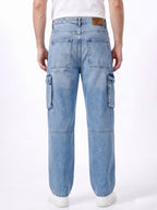Light Blue Utility Cargo Denim