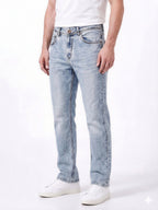 Light Wash Straight Fit Jeans