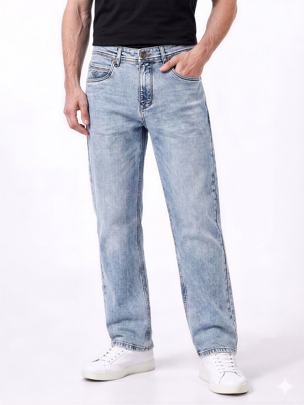 Light Blue Washed Denim Jeans