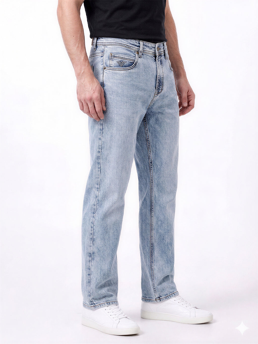 Light Blue Washed Denim Jeans