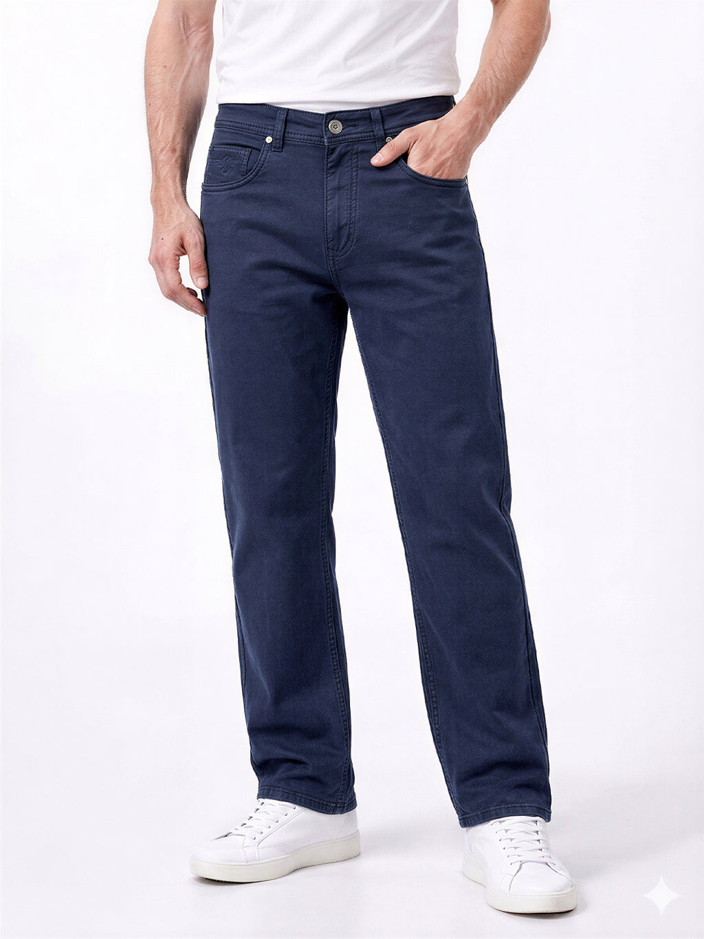 Navy Straight Fit Jeans