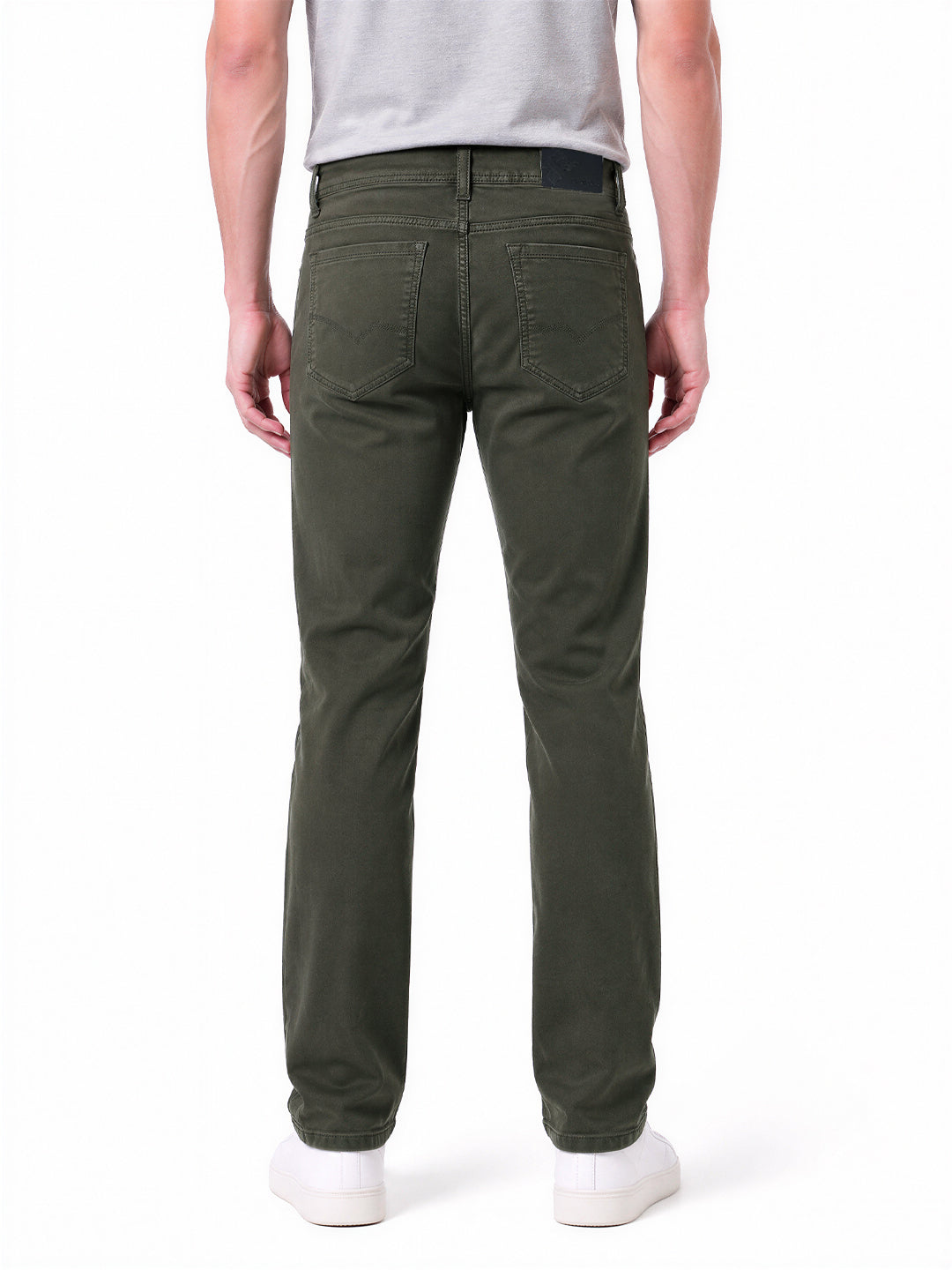 Olive Straight Fit Jeans