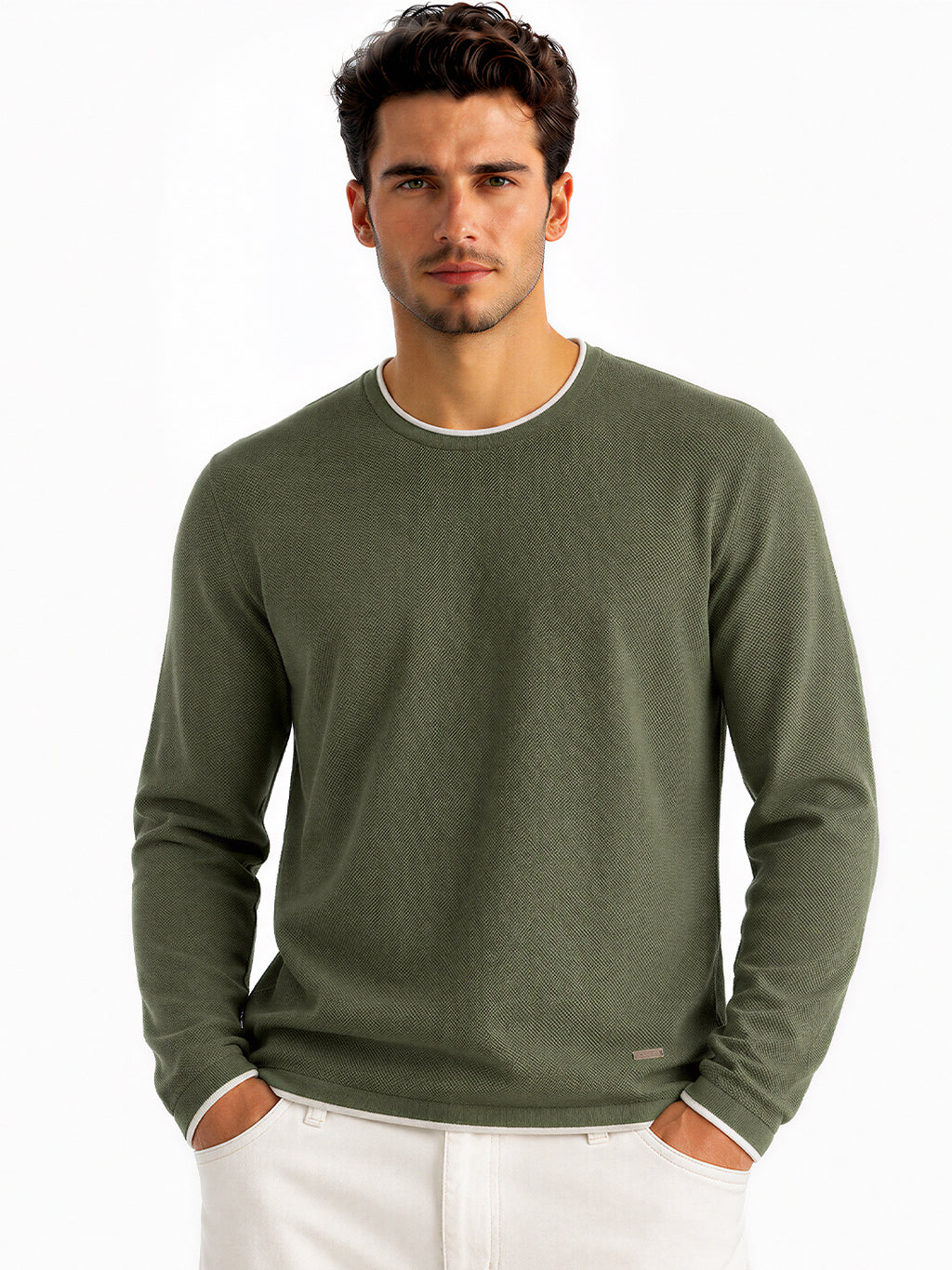 Mens Textured Sweater
