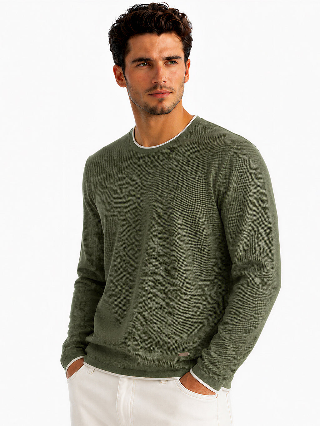 Mens Textured Sweater