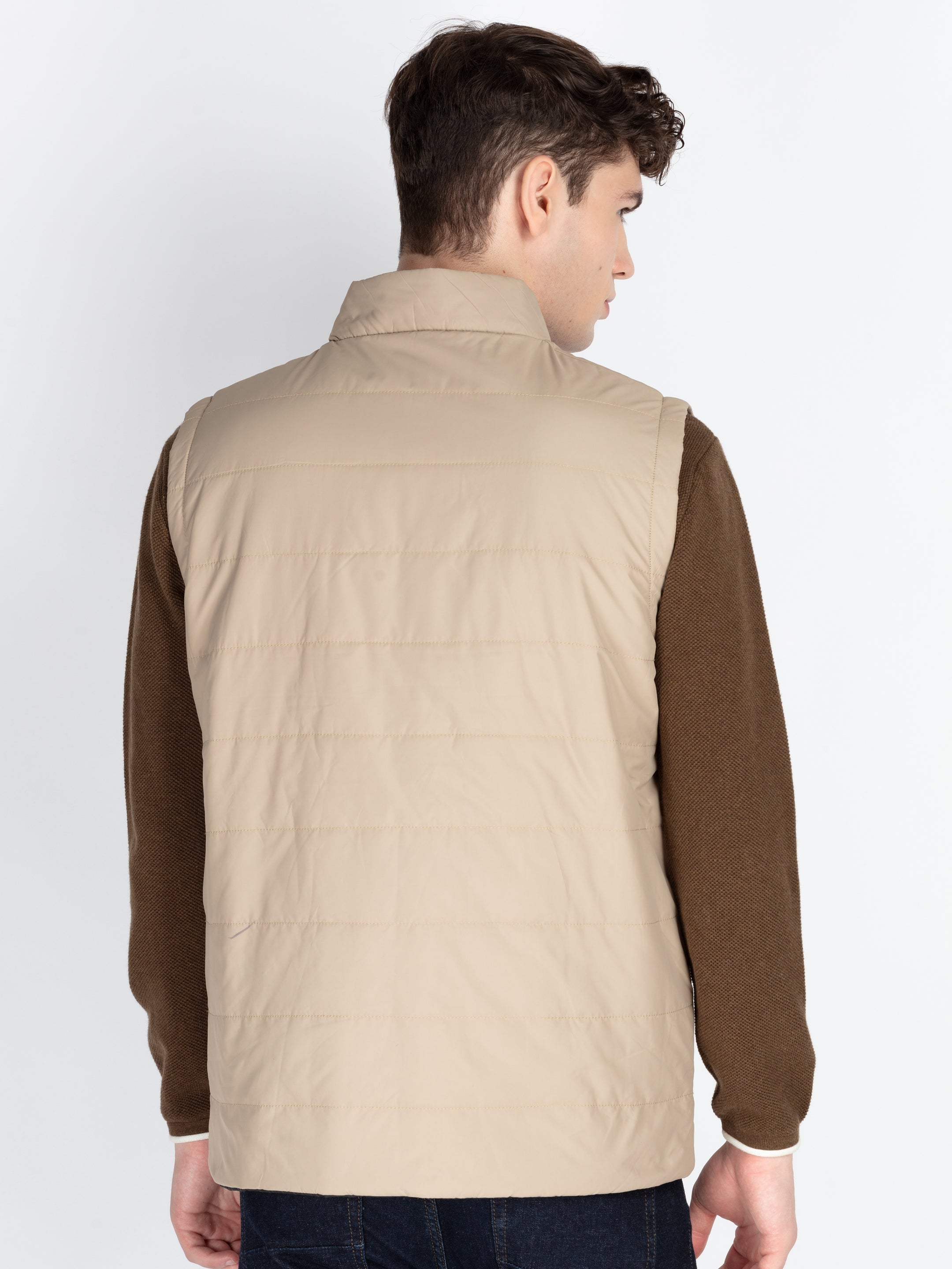 Mens Sleeveless Reversible Puffer Jacket