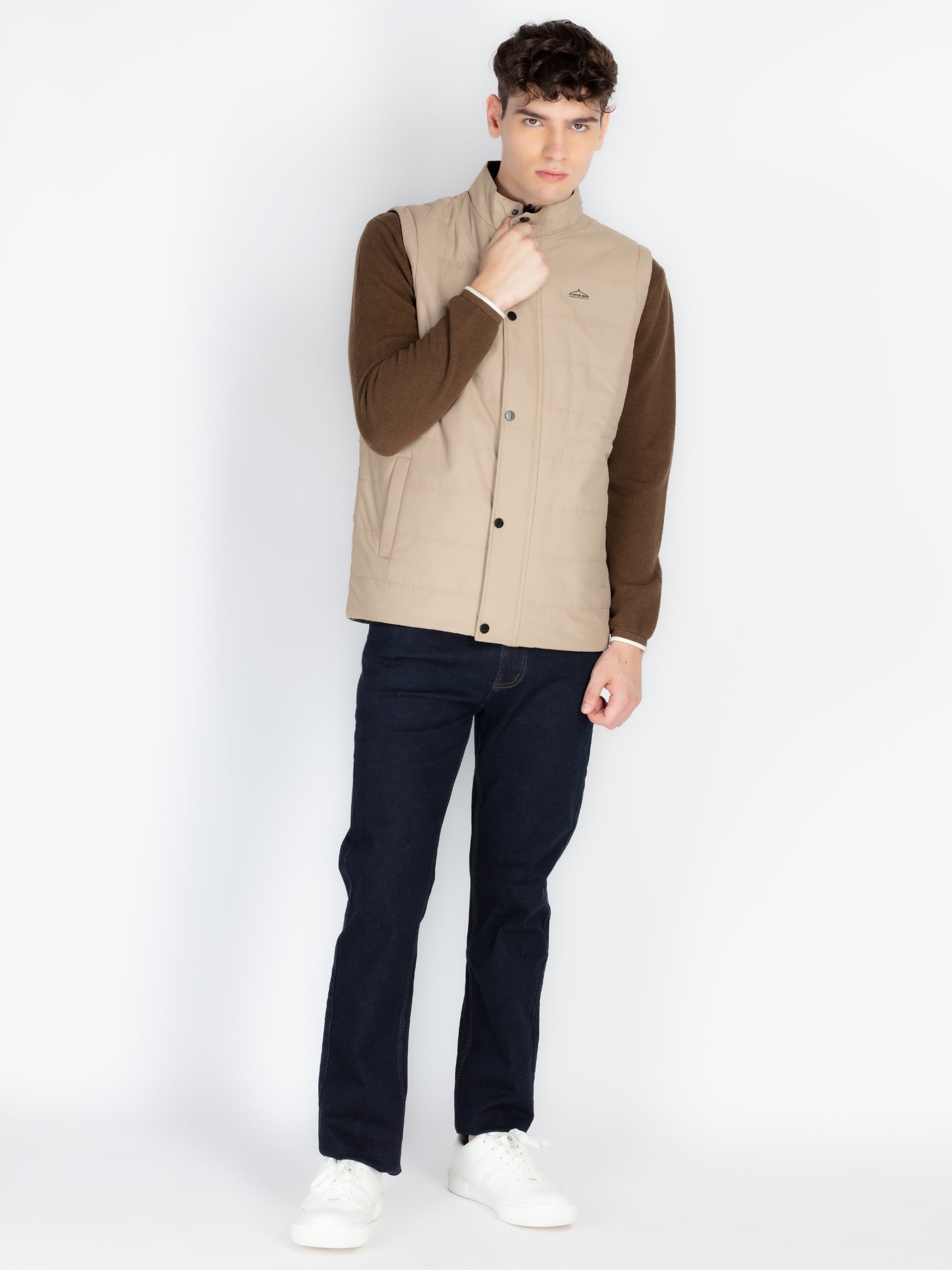 Mens Sleeveless Reversible Puffer Jacket