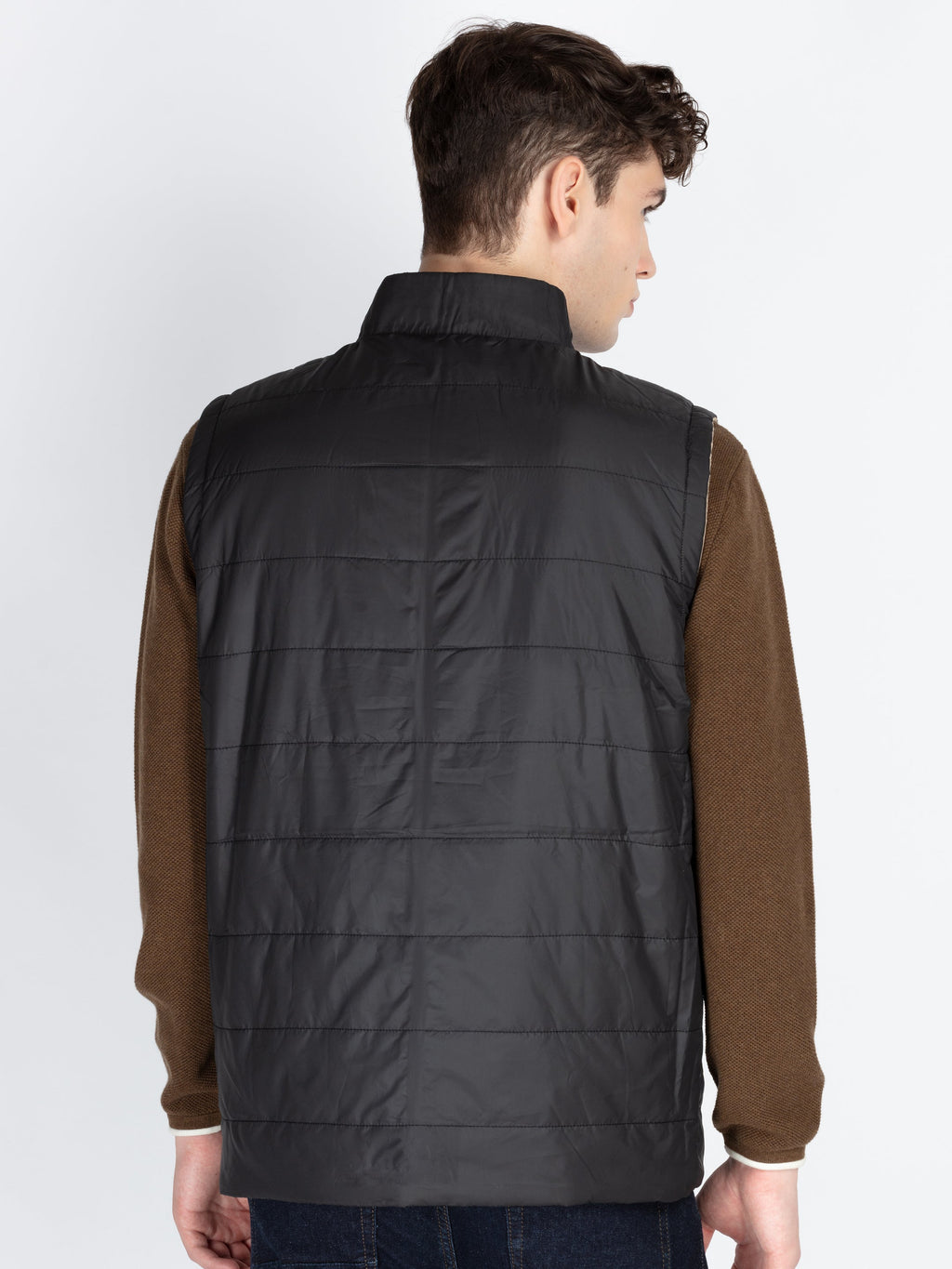 Mens Sleeveless Reversible Puffer Jacket