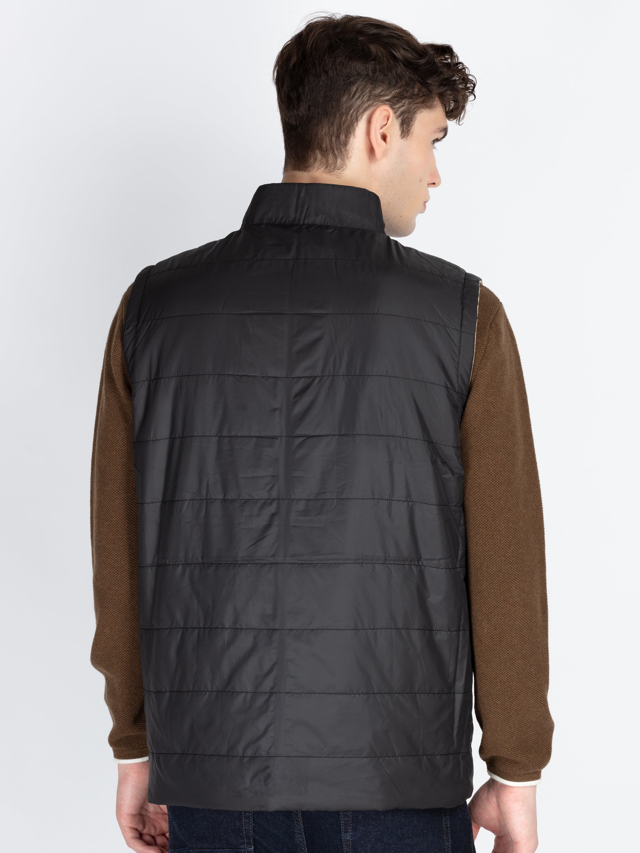 Mens Sleeveless Reversible Puffer Jacket
