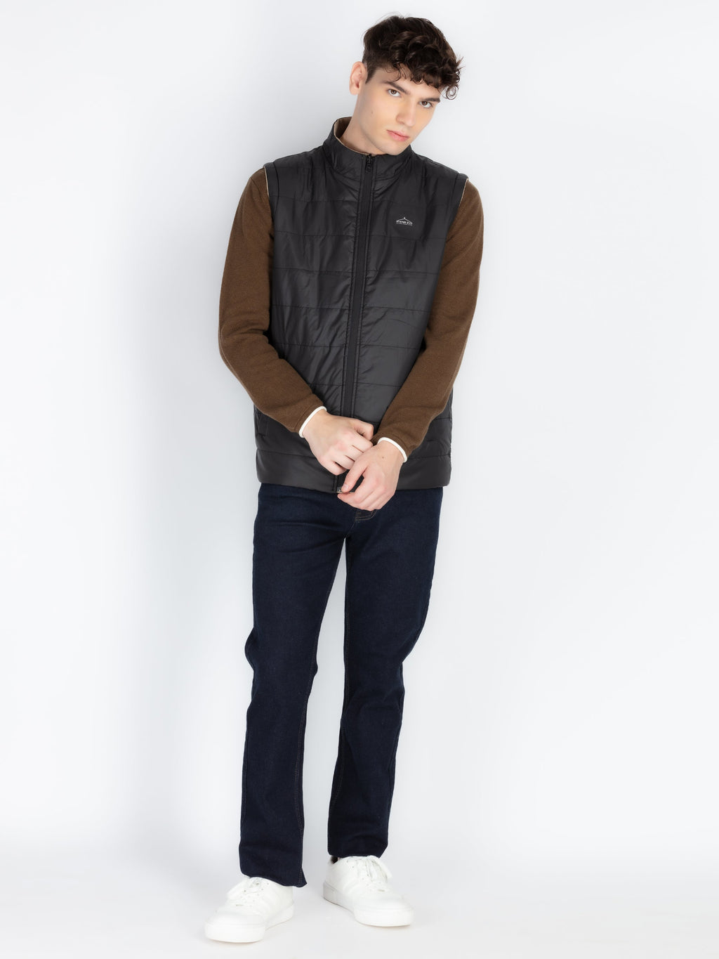 Mens Sleeveless Reversible Puffer Jacket