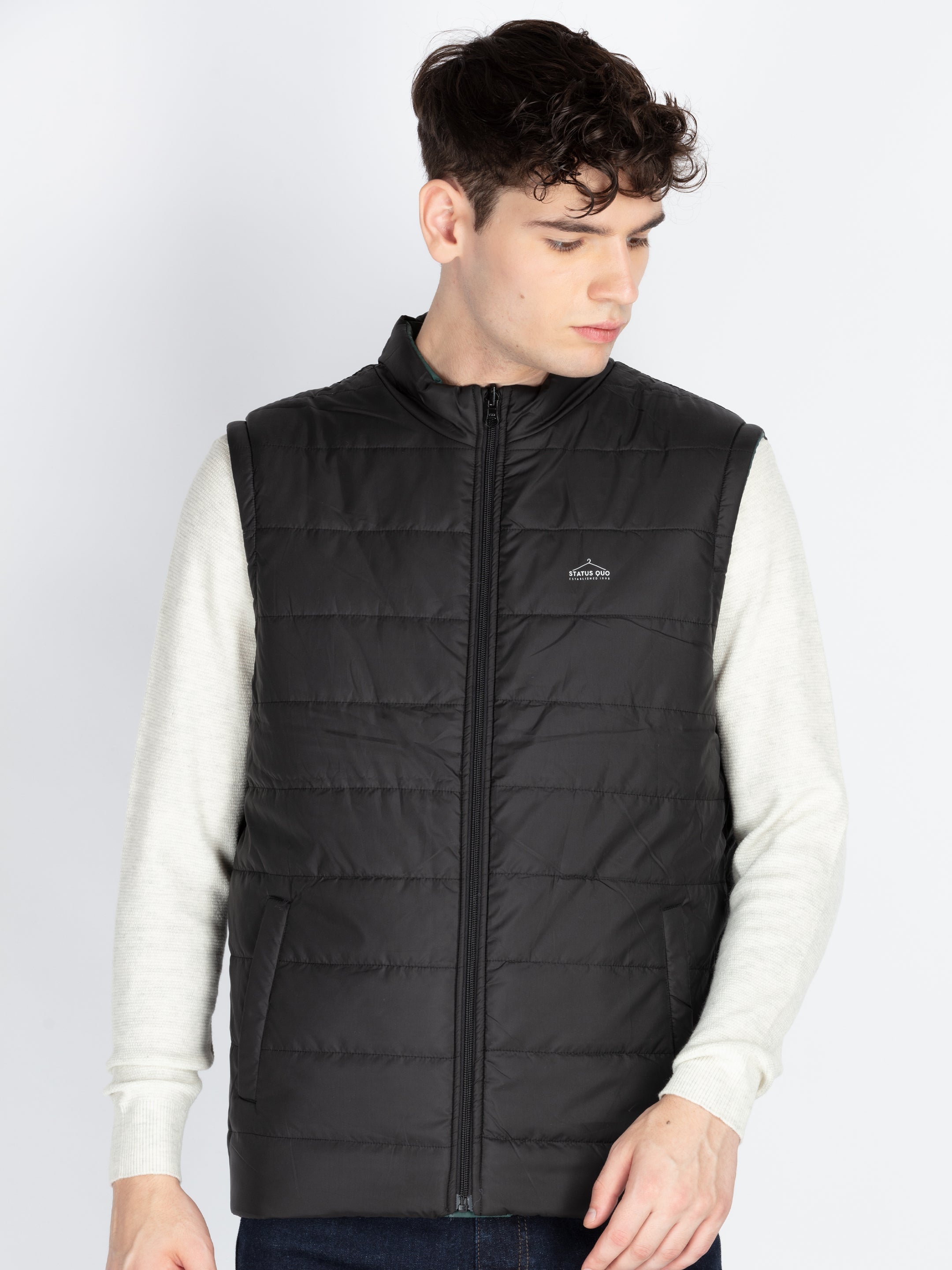Men's Sleeveless Reversible Puffer Jacket