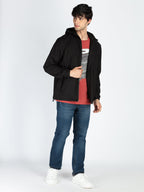 Mens Solid Hooded Jacket