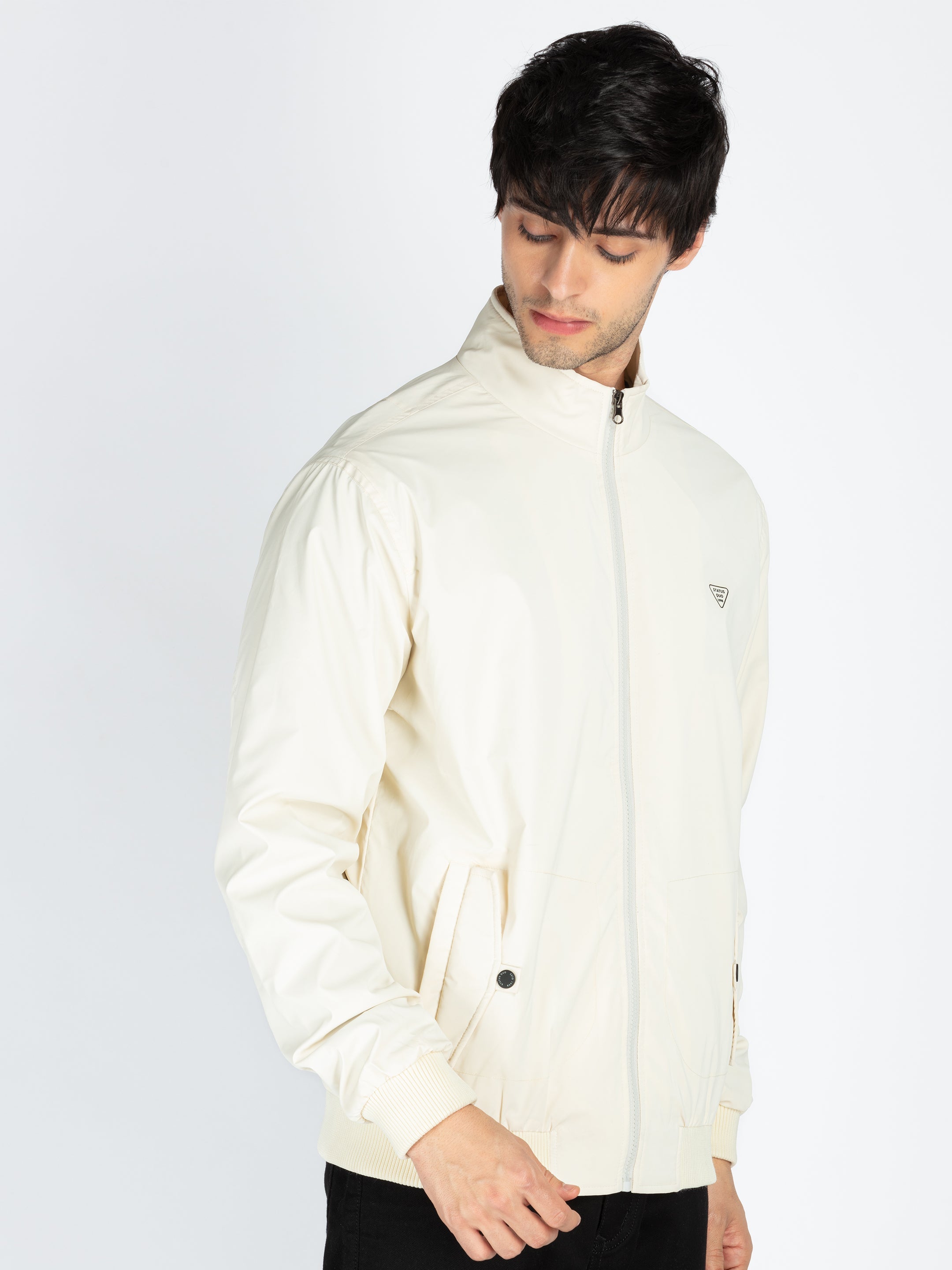 Mens Solid High Neck Jacket Secondary image