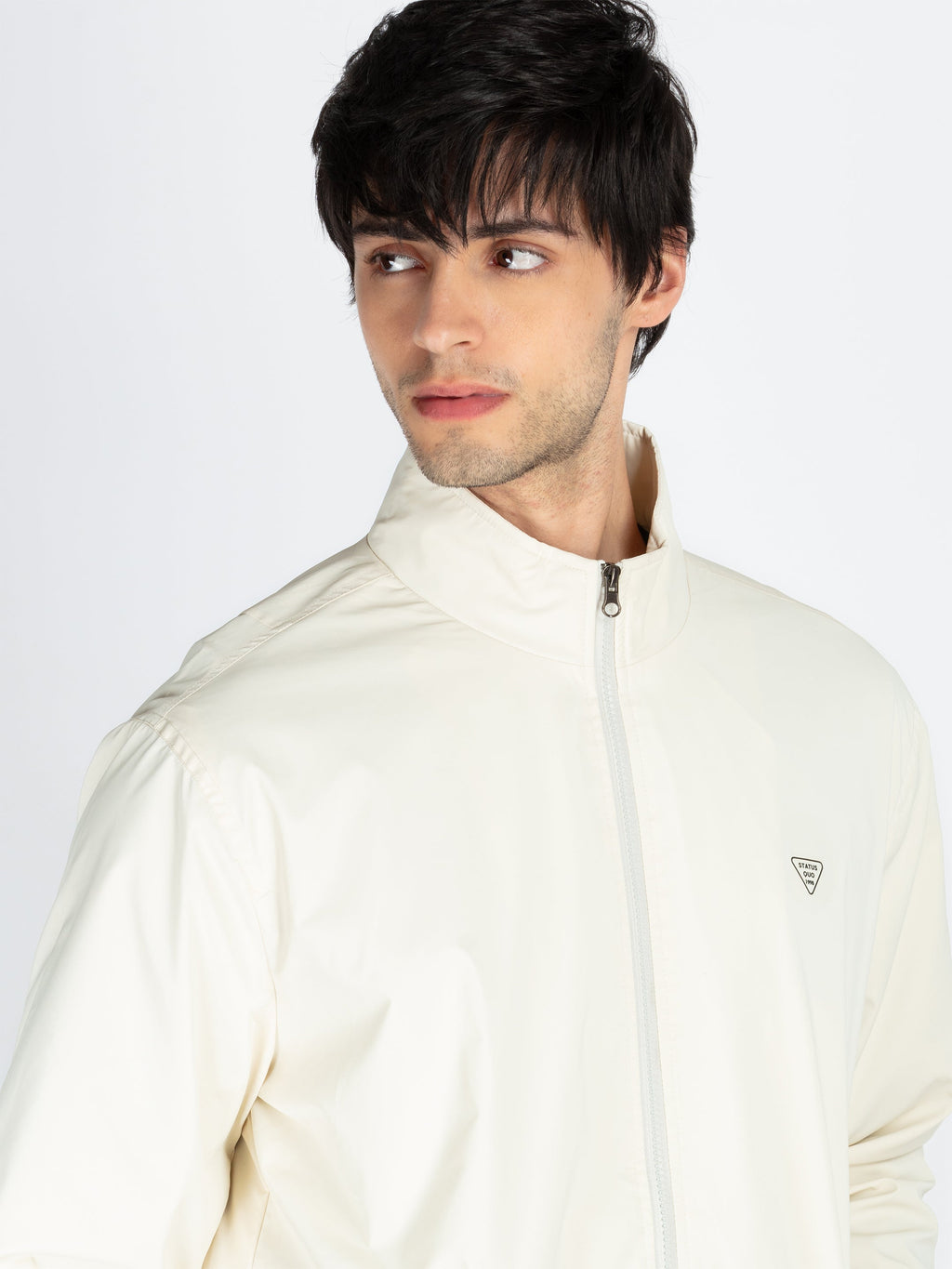 Mens Solid High Neck Jacket