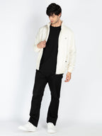 Mens Solid High Neck Jacket