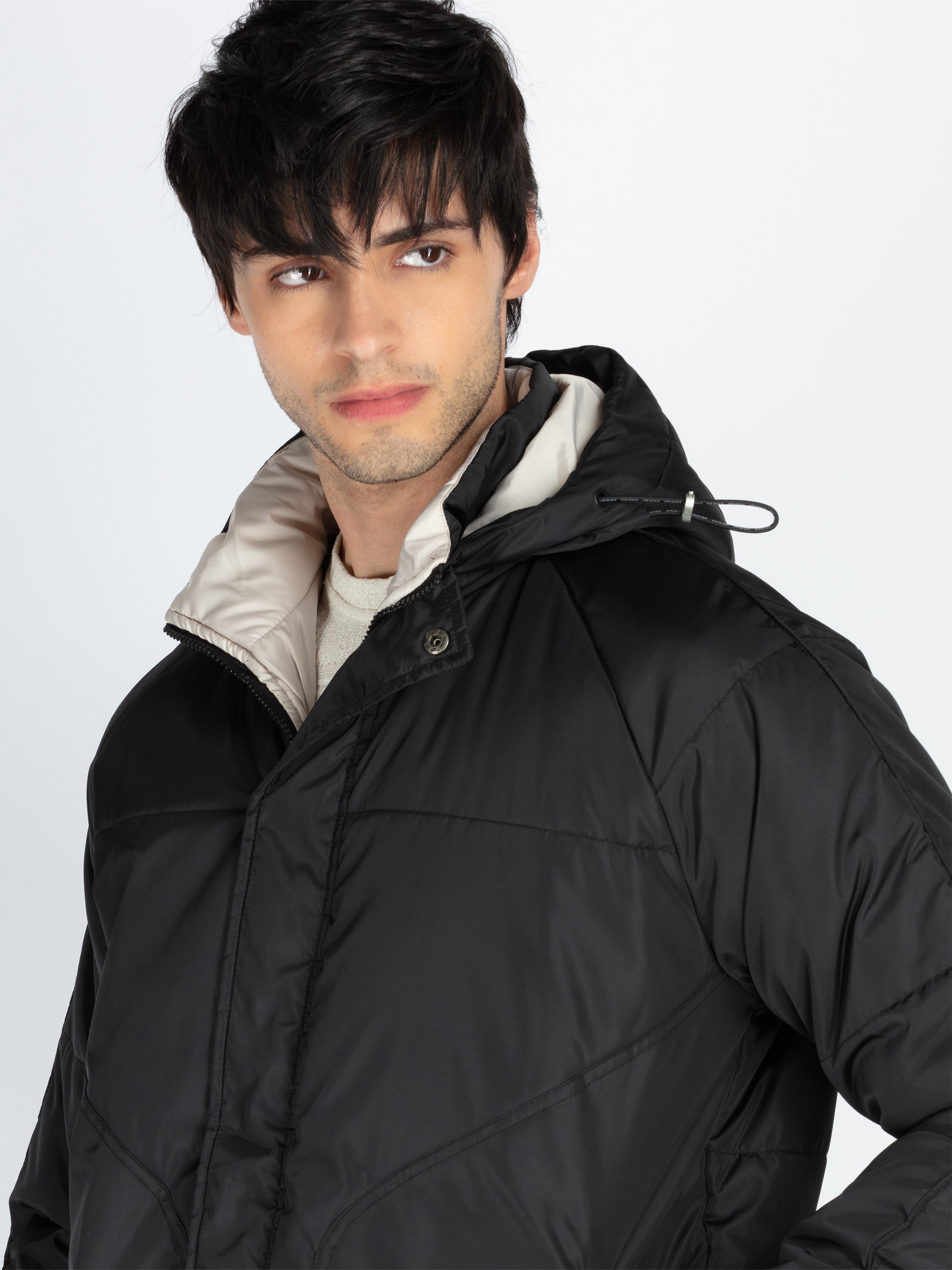Mens Solid Hooded Jacket