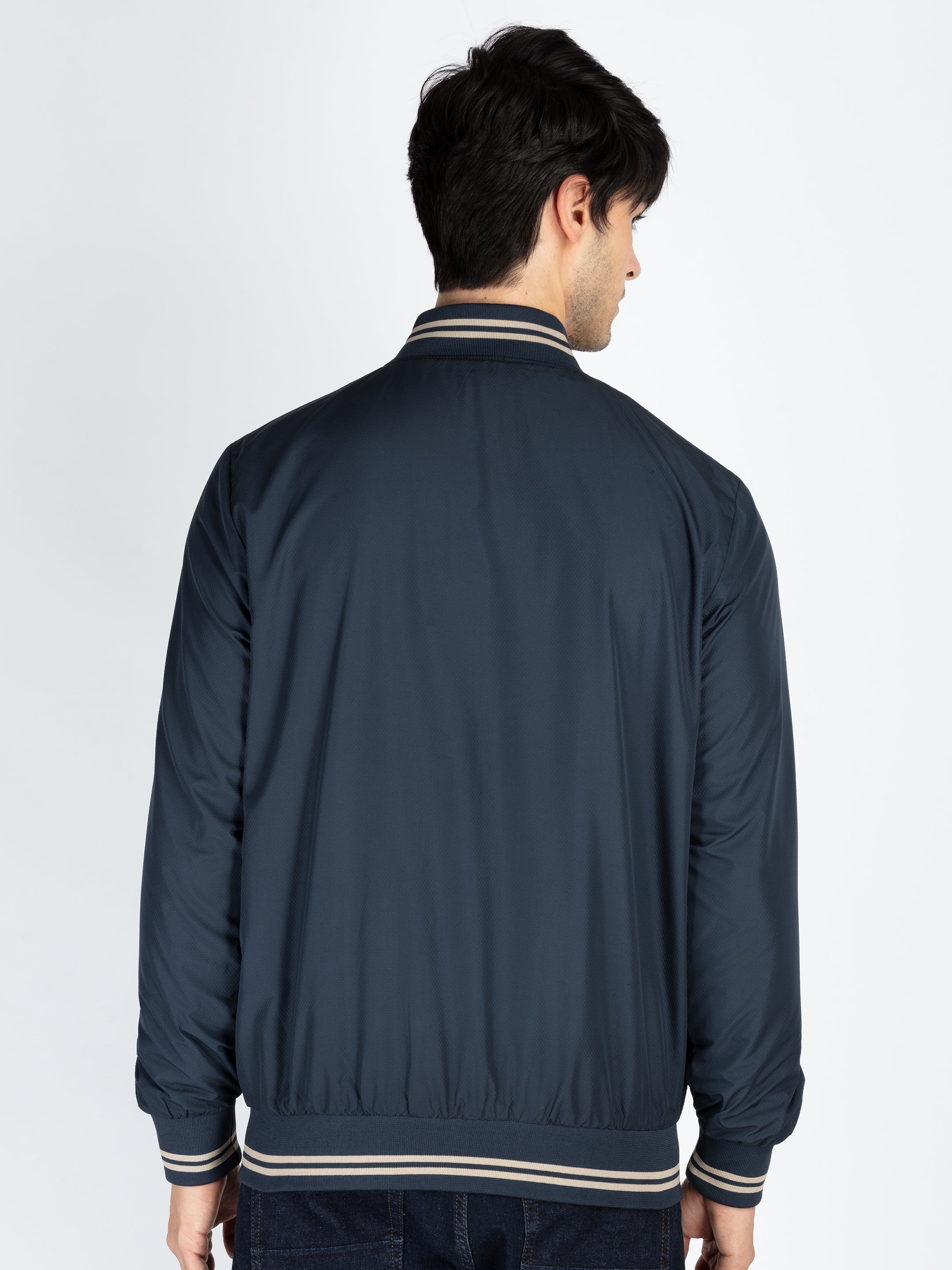 Mens Solid Reversible High Neck Jacket