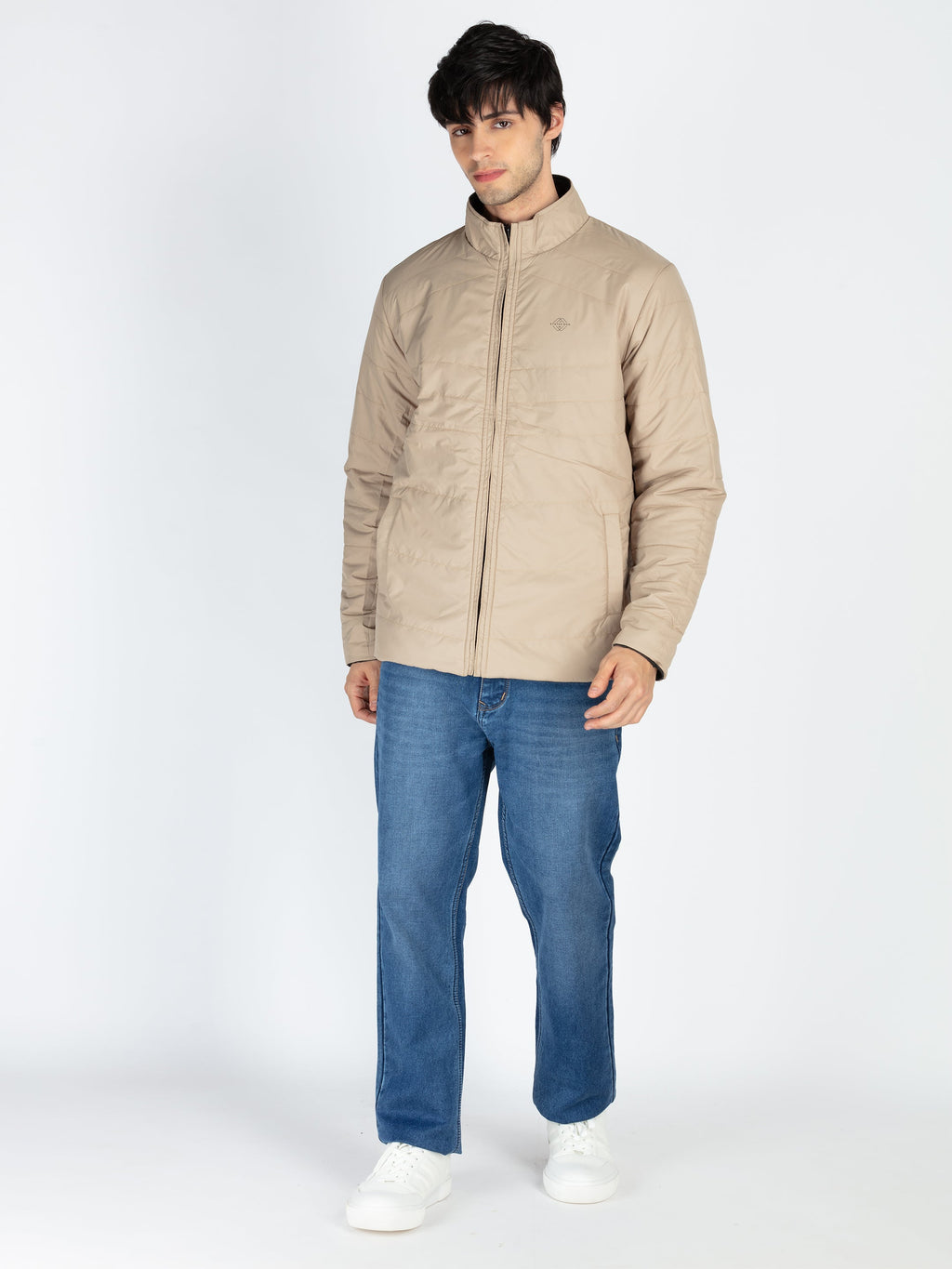 Mens Quilted Reversible High Neck Jacket