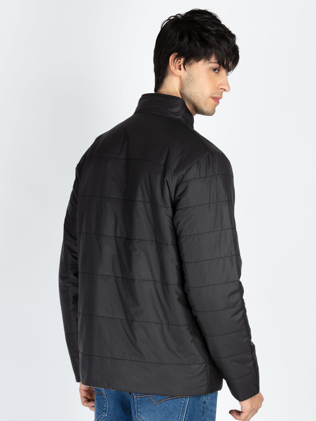 Mens Quilted Reversible High Neck Jacket