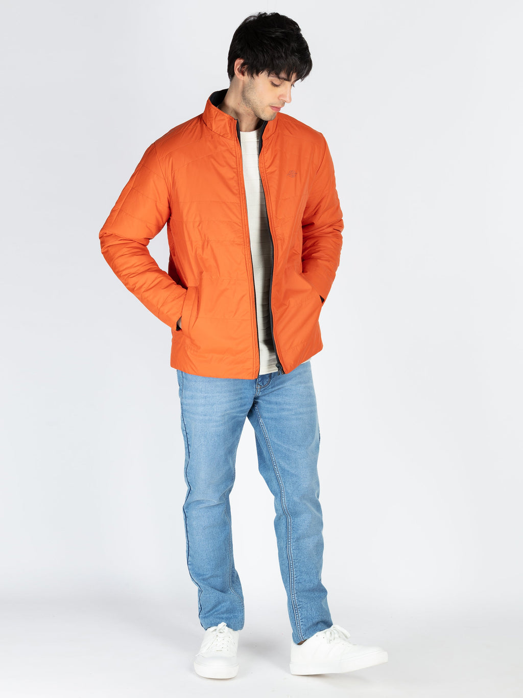 Mens Quilted Reversible High Neck Jacket