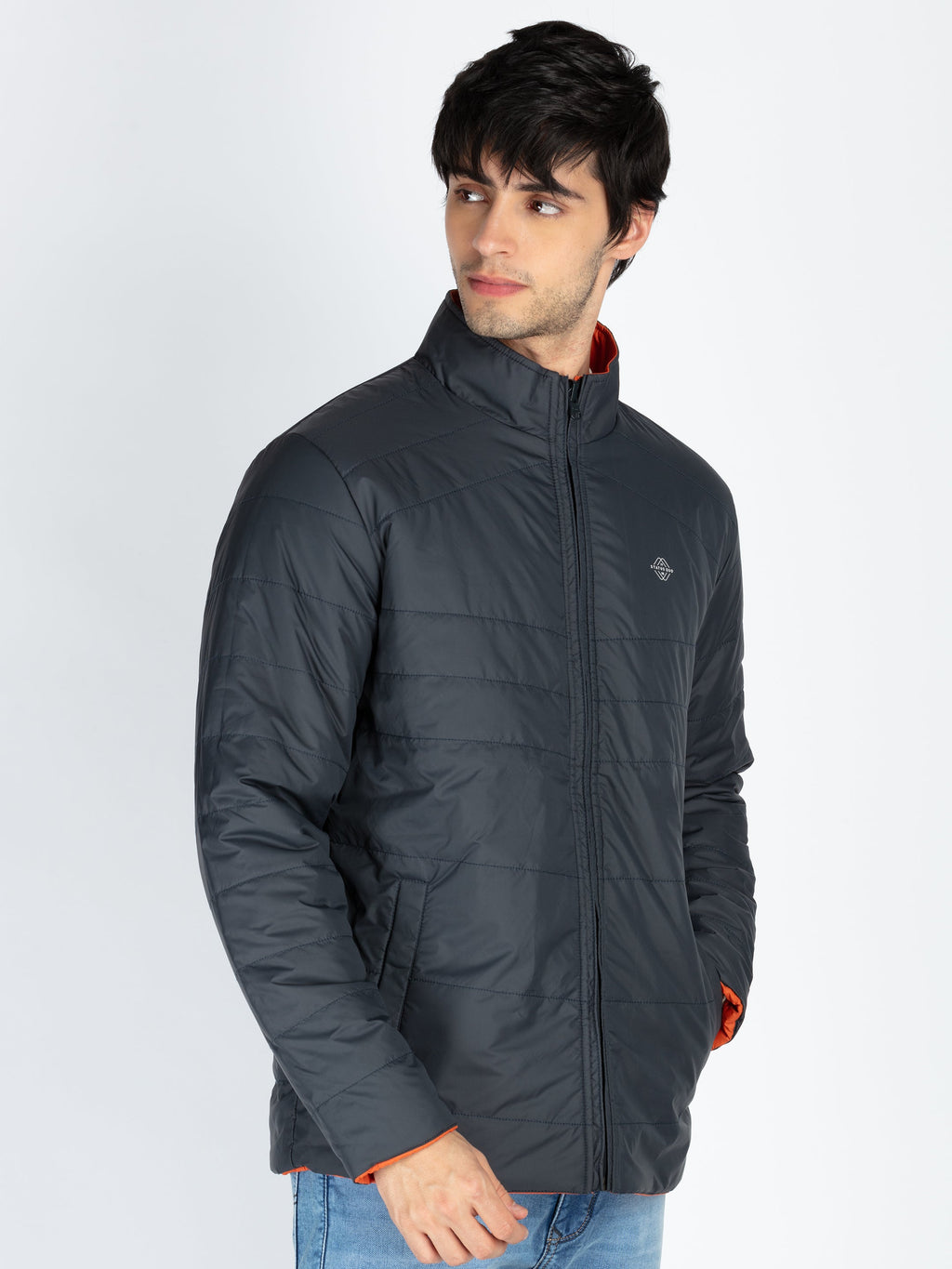 Mens Quilted Reversible High Neck Jacket