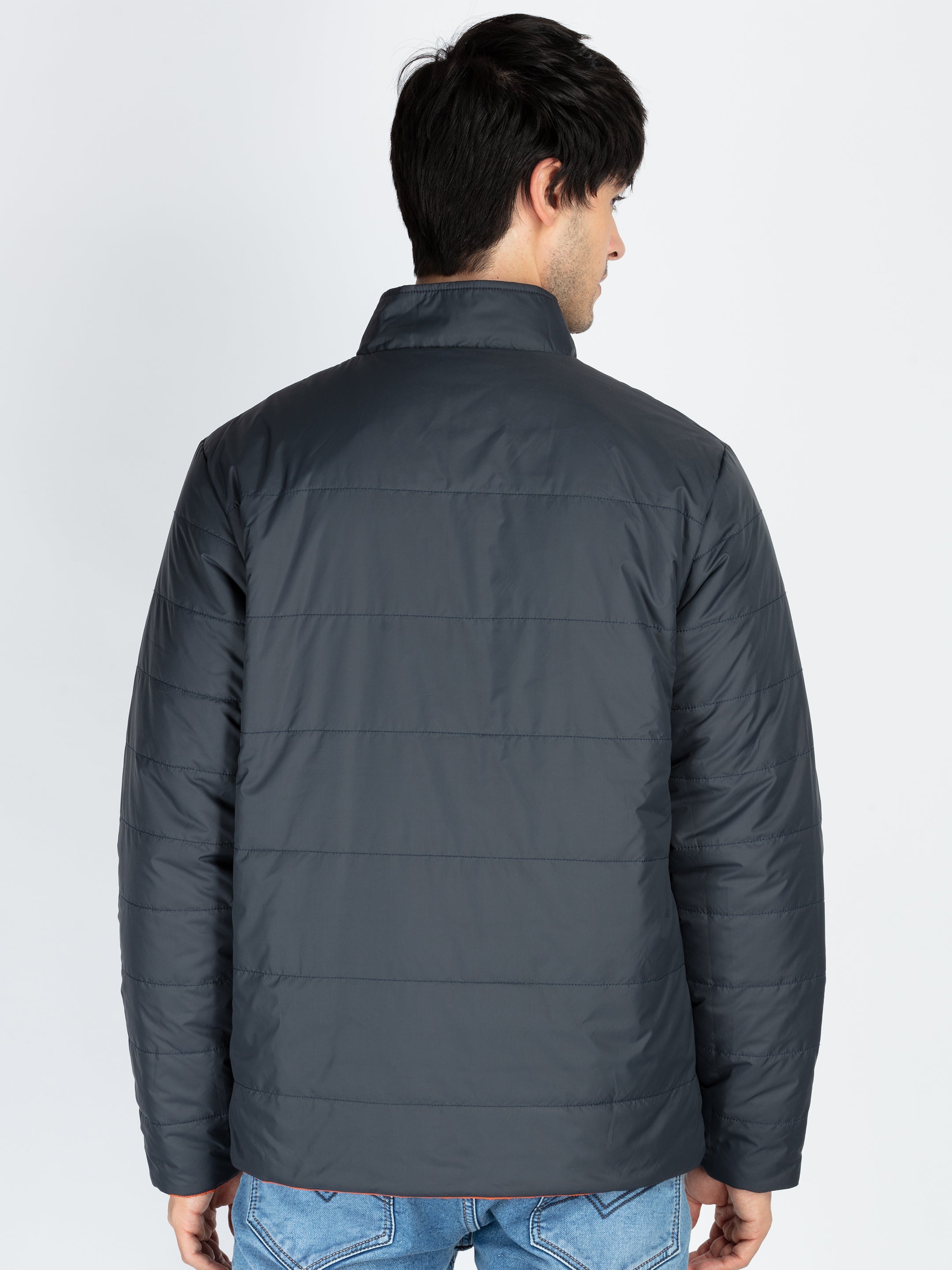 Mens Quilted Reversible High Neck Jacket