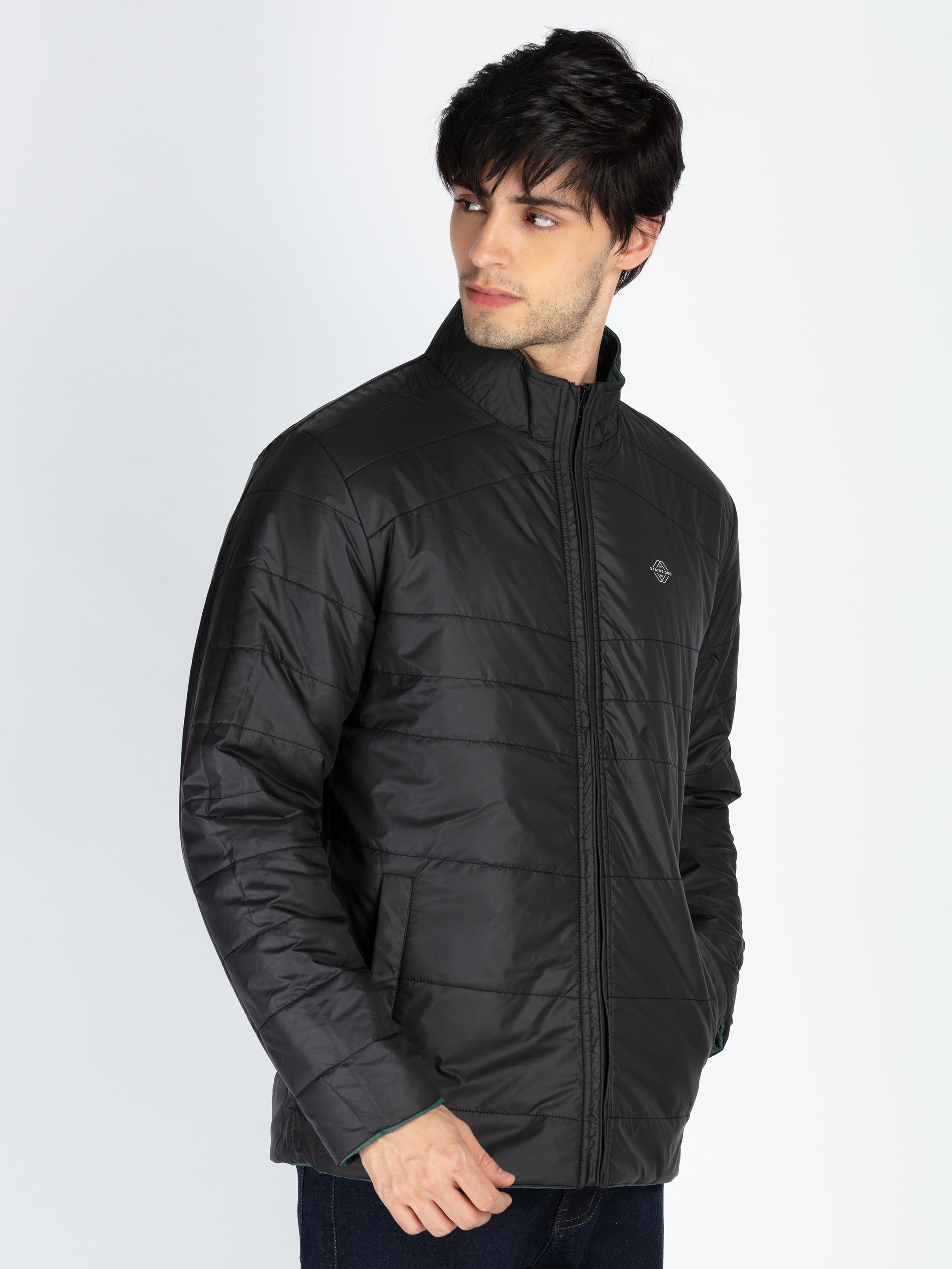Mens Quilted Reversible High Neck Jacket Secondary image