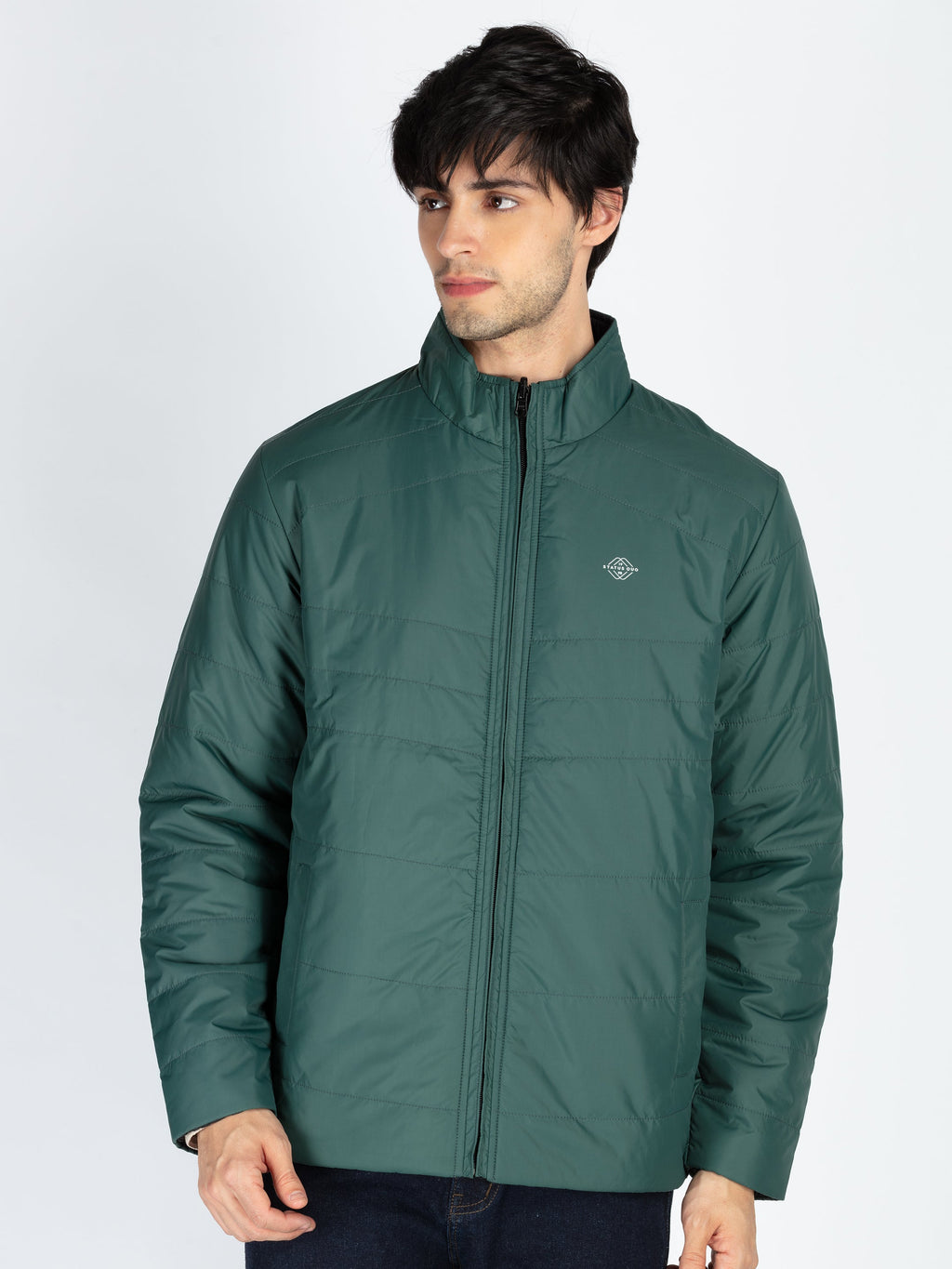 Mens Quilted Reversible High Neck Jacket