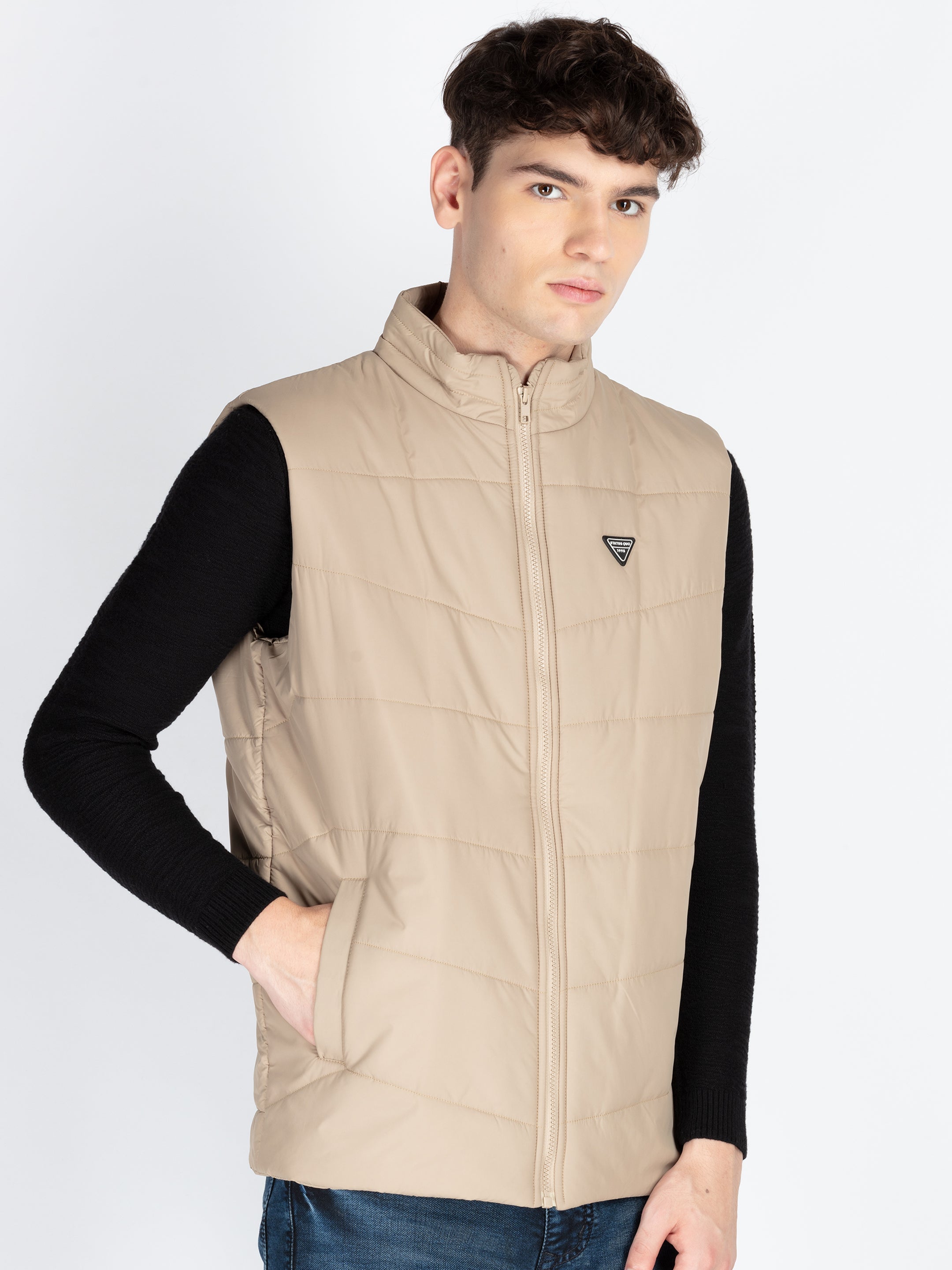 Mens Solid Open Front Jacket Secondary image