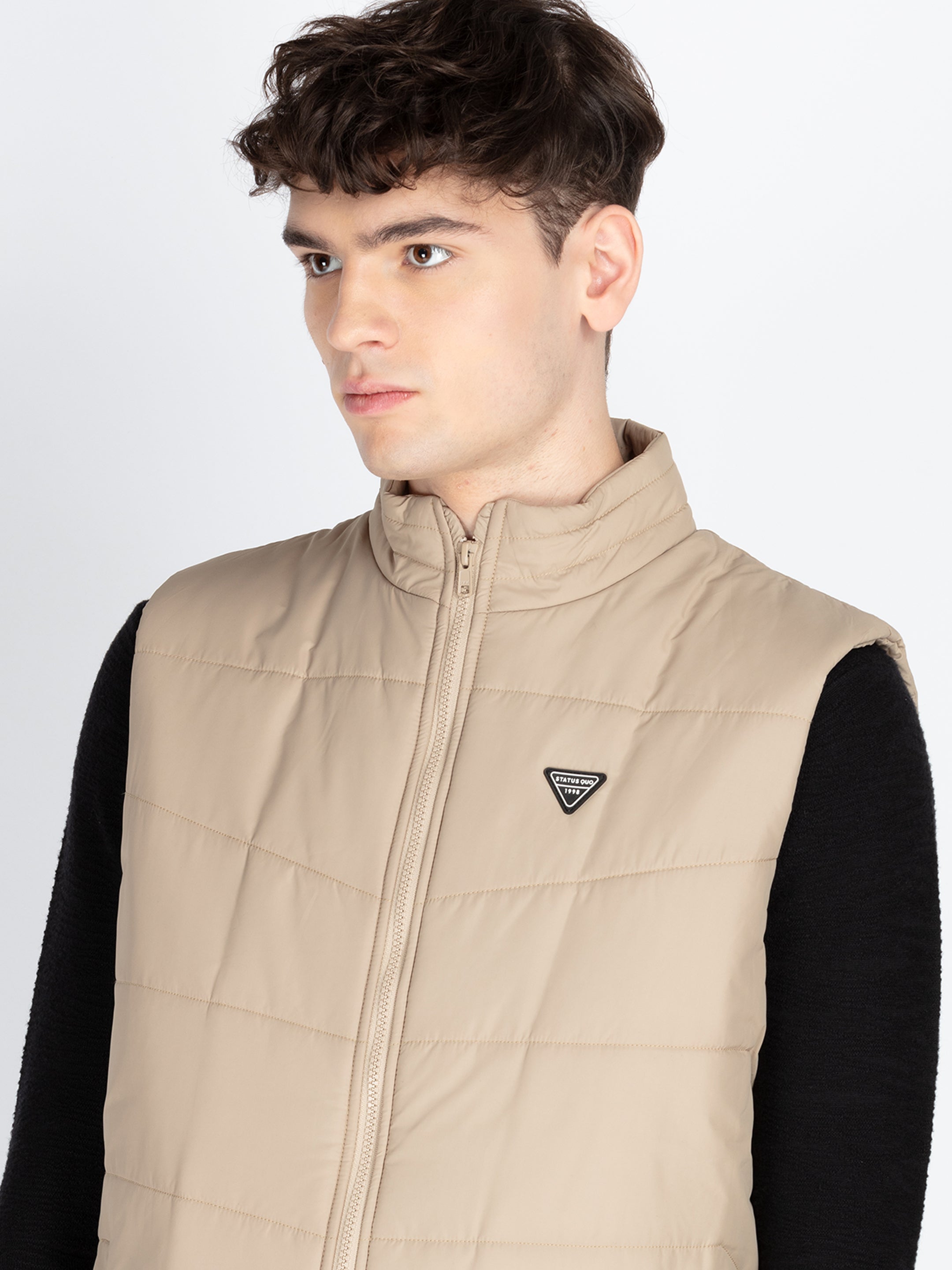 Mens Solid Open Front Jacket