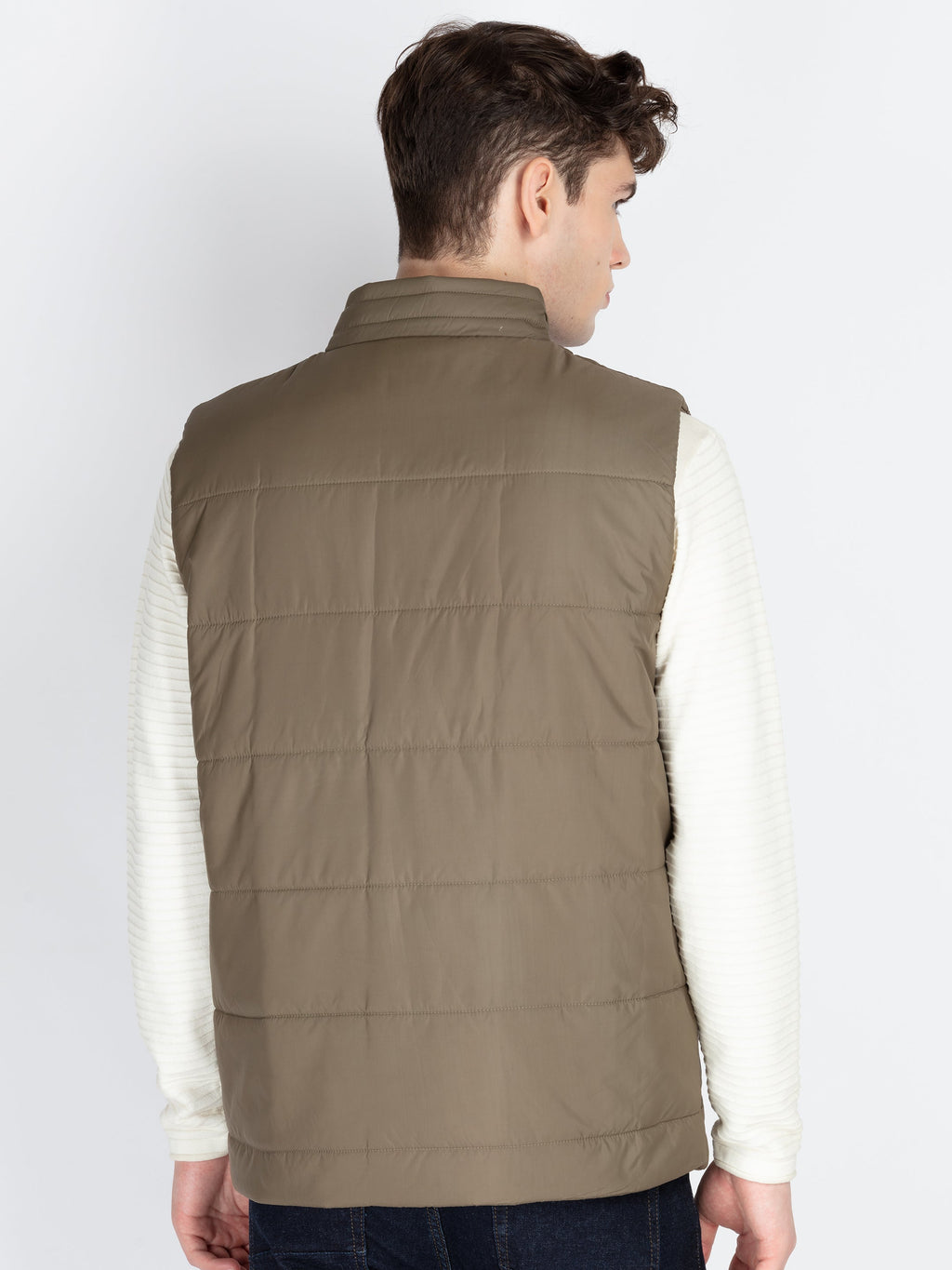 Mens Solid Open Front Jacket