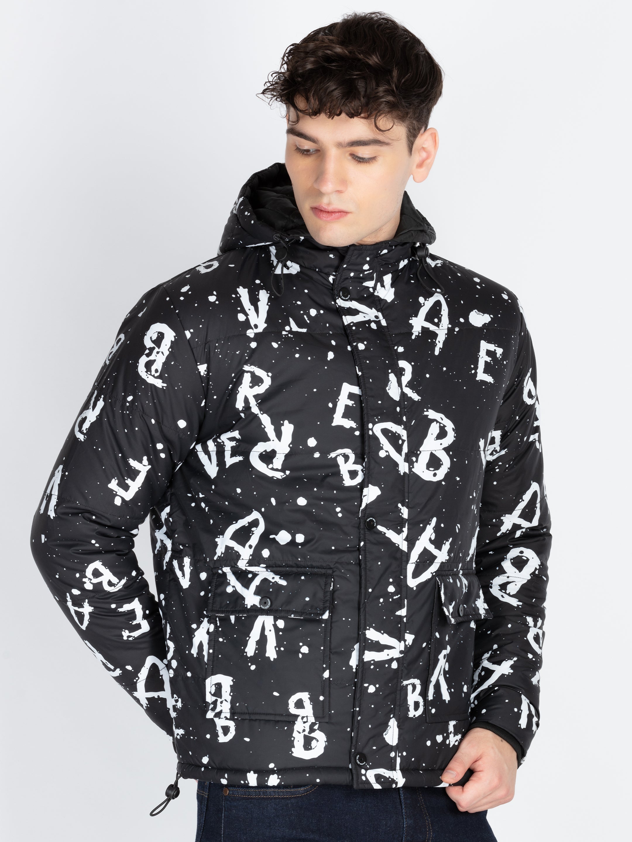 Mens Printed Padded Jacket Secondary image