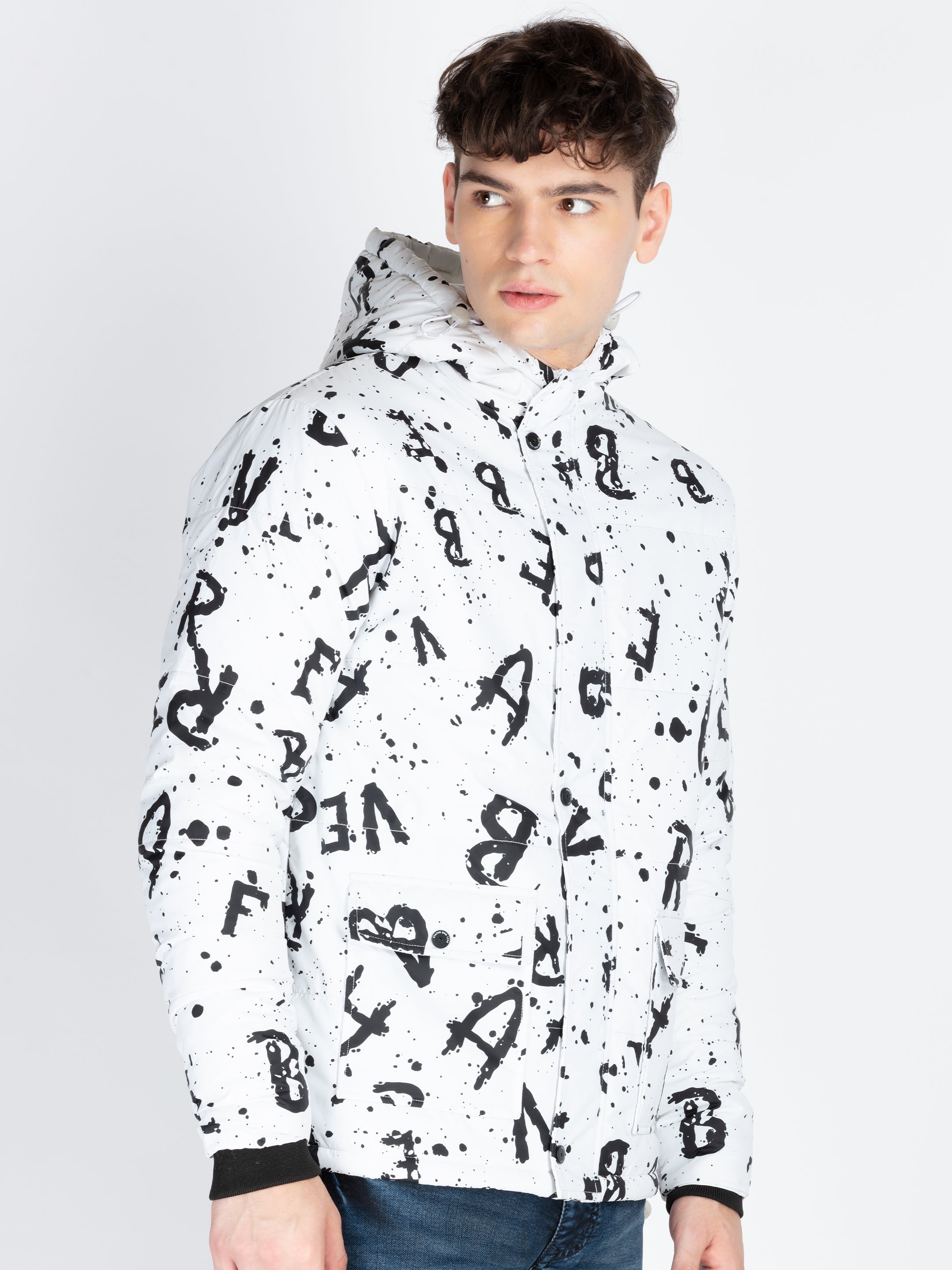 Mens Printed Padded Jacket Secondary image