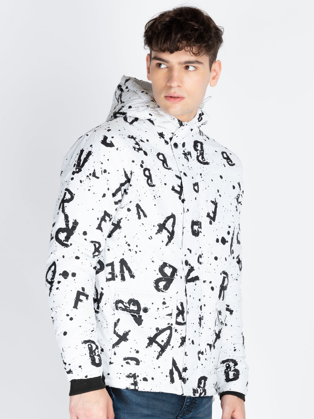 Mens Printed Padded Jacket