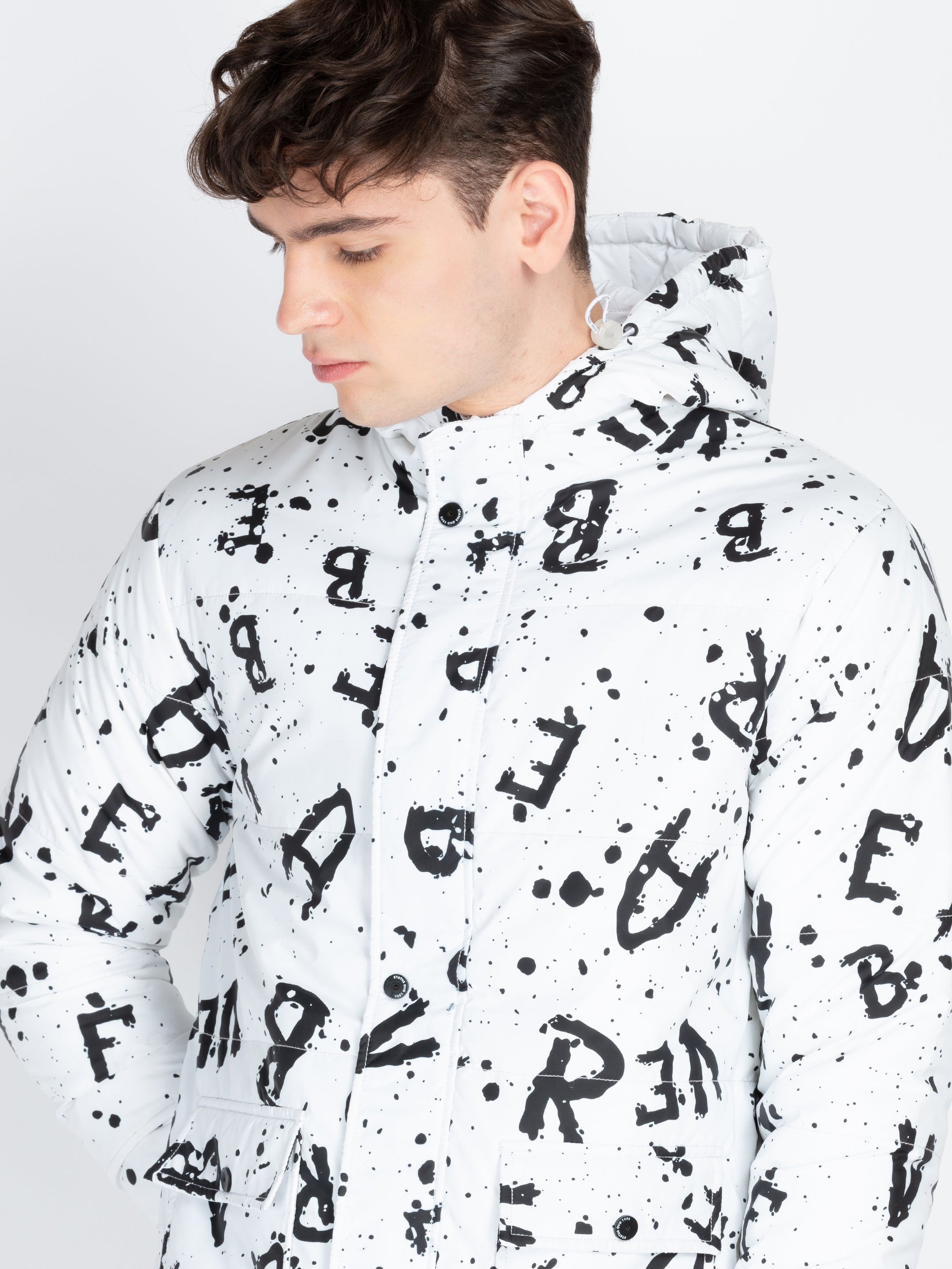 Mens Printed Padded Jacket