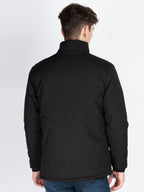 Mens Solid Open Front Jacket