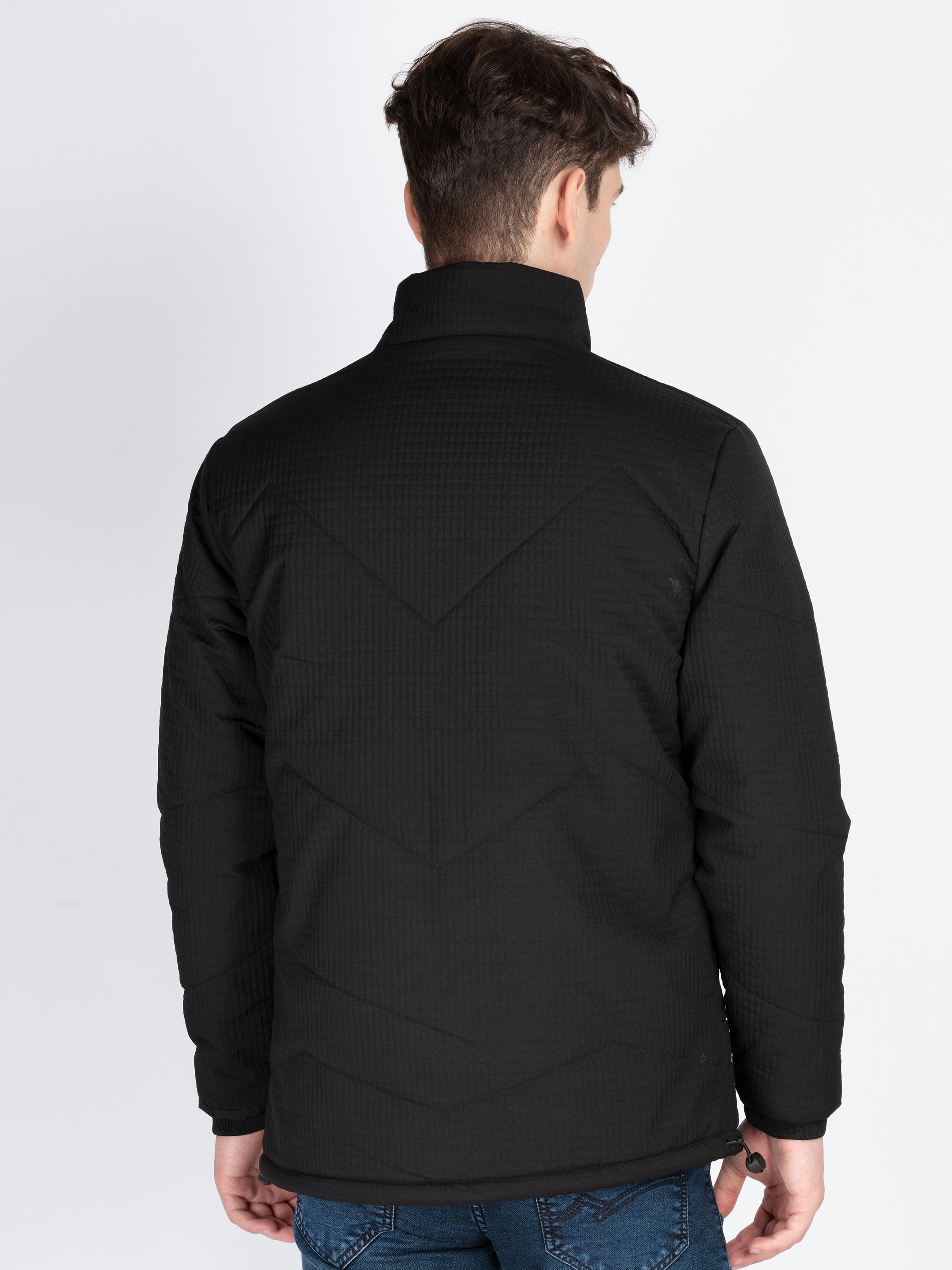 Mens Solid Open Front Jacket