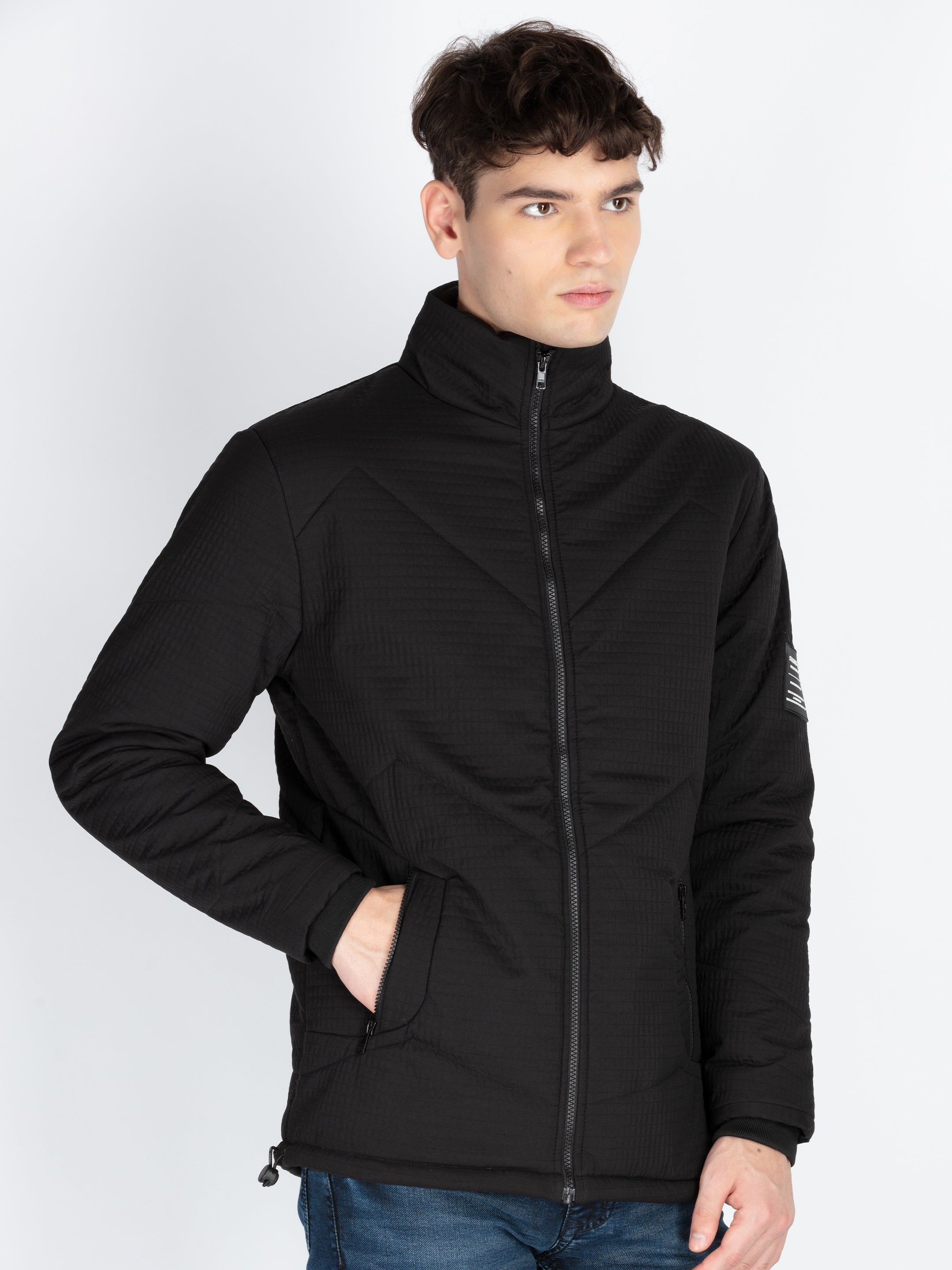 Mens Solid Open Front Jacket Secondary image