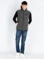 Mens Solid Open Front Jacket