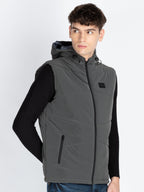 Mens Solid Open Front Jacket