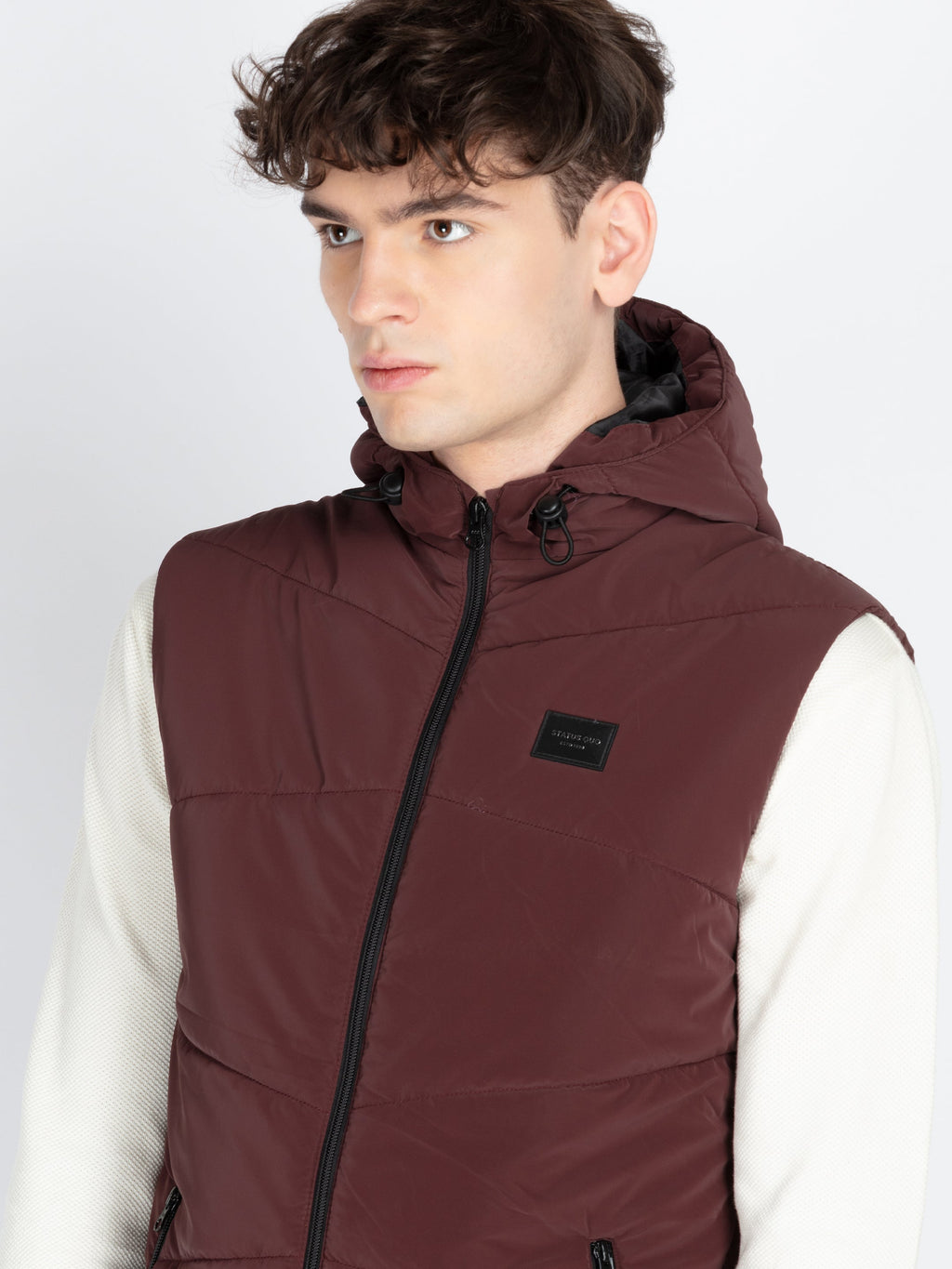 Mens Solid Open Front Jacket