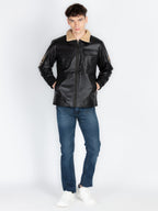 Mens Solid Open Front Jacket