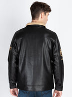 Mens Solid Open Front Jacket