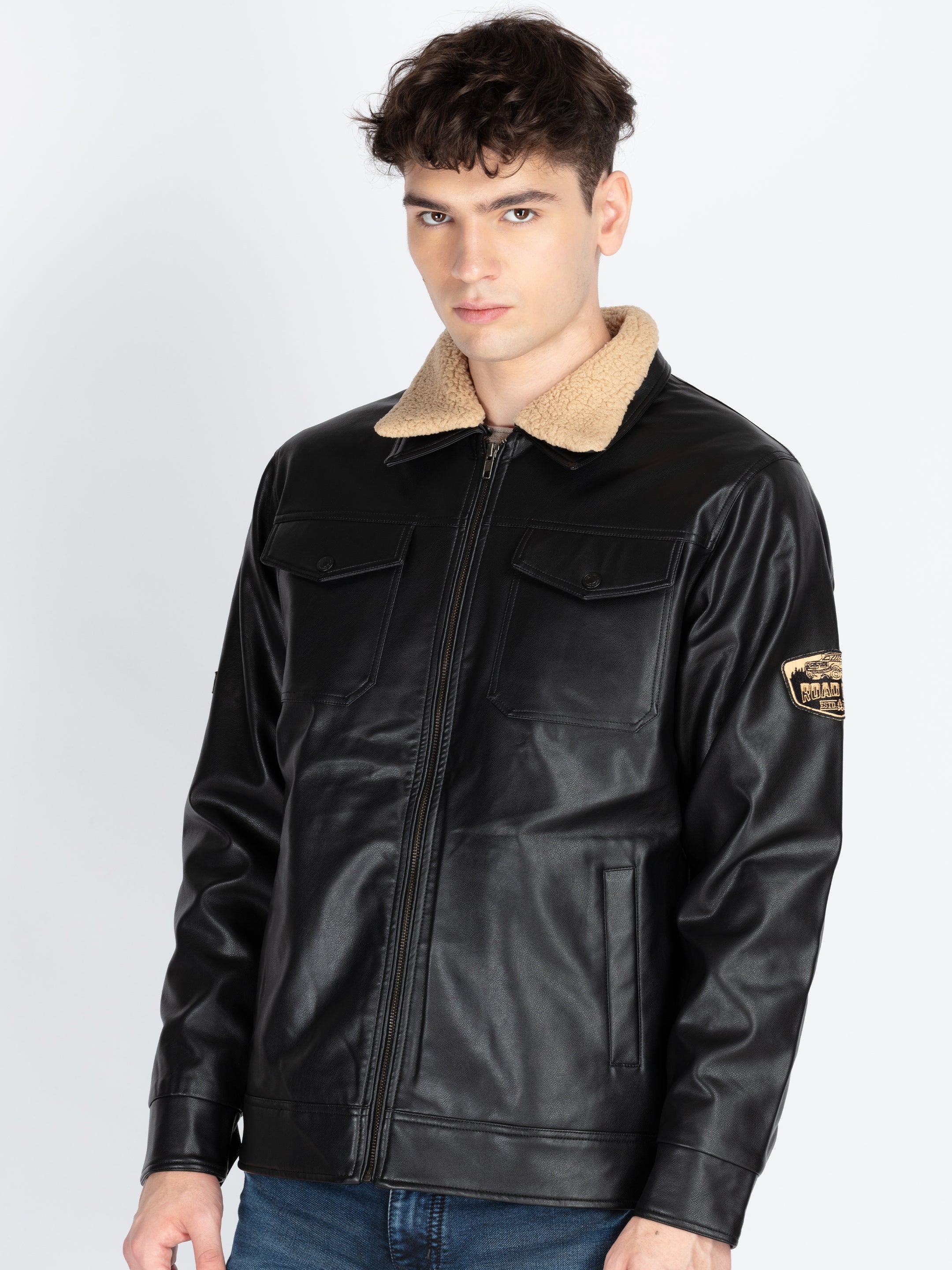 Mens Solid Open Front Jacket Secondary image
