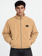 Men's Solid Regular Fit Corduroy Jacket