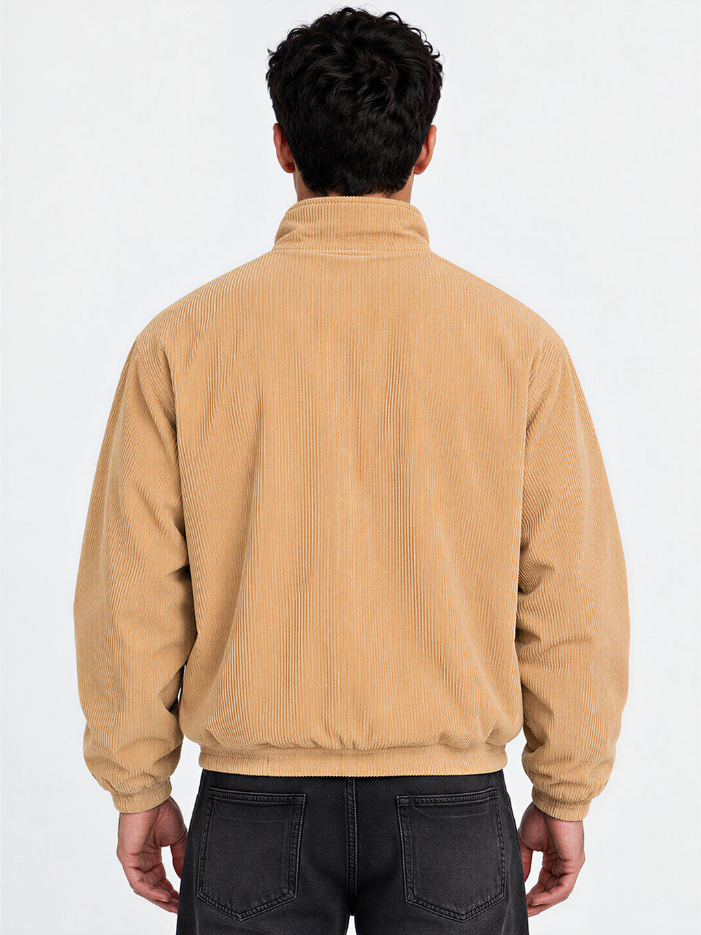 Men's Solid Regular Fit Corduroy Jacket